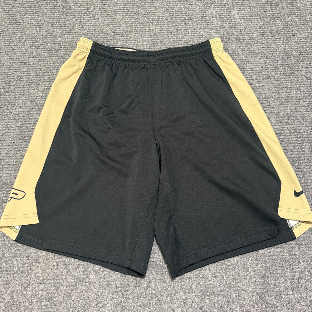 Purdue Boilermakers Shorts Womens XL Black Gold NCAA Basketball Nike NO EXCUSES